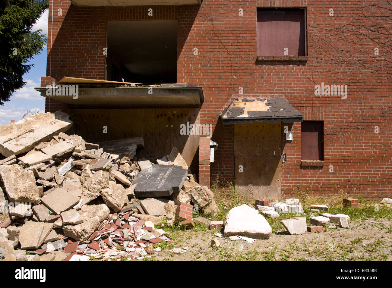 Europe, Germany, North Rhine-Westphalia, Juechen, the village Spenrath must give way for the brown coal open-cast mining Garzwei Stock Photo