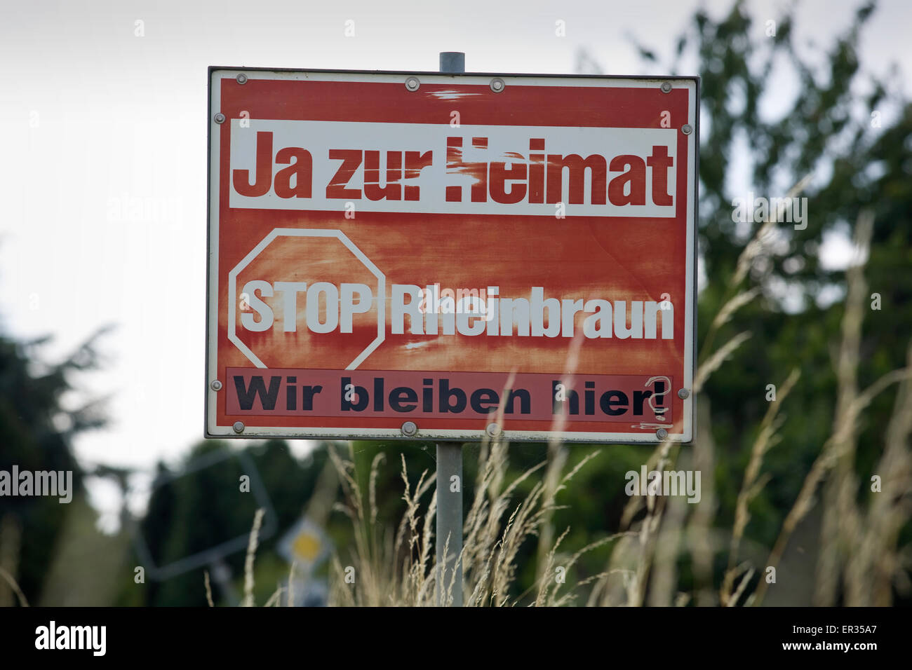 Europe, Germany, North Rhine-Westphalia, Juechen, the village Otzenrath must give way for the brown coal open-cast mining Garzwe Stock Photo