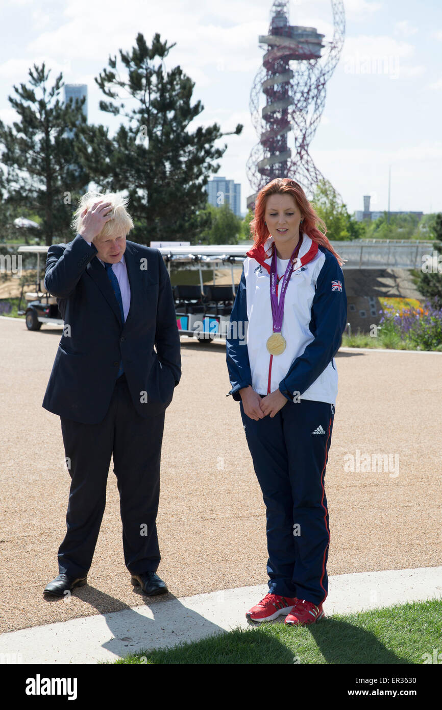 London Mayor Boris Johnson was joined by Paralympic gold medallist ...