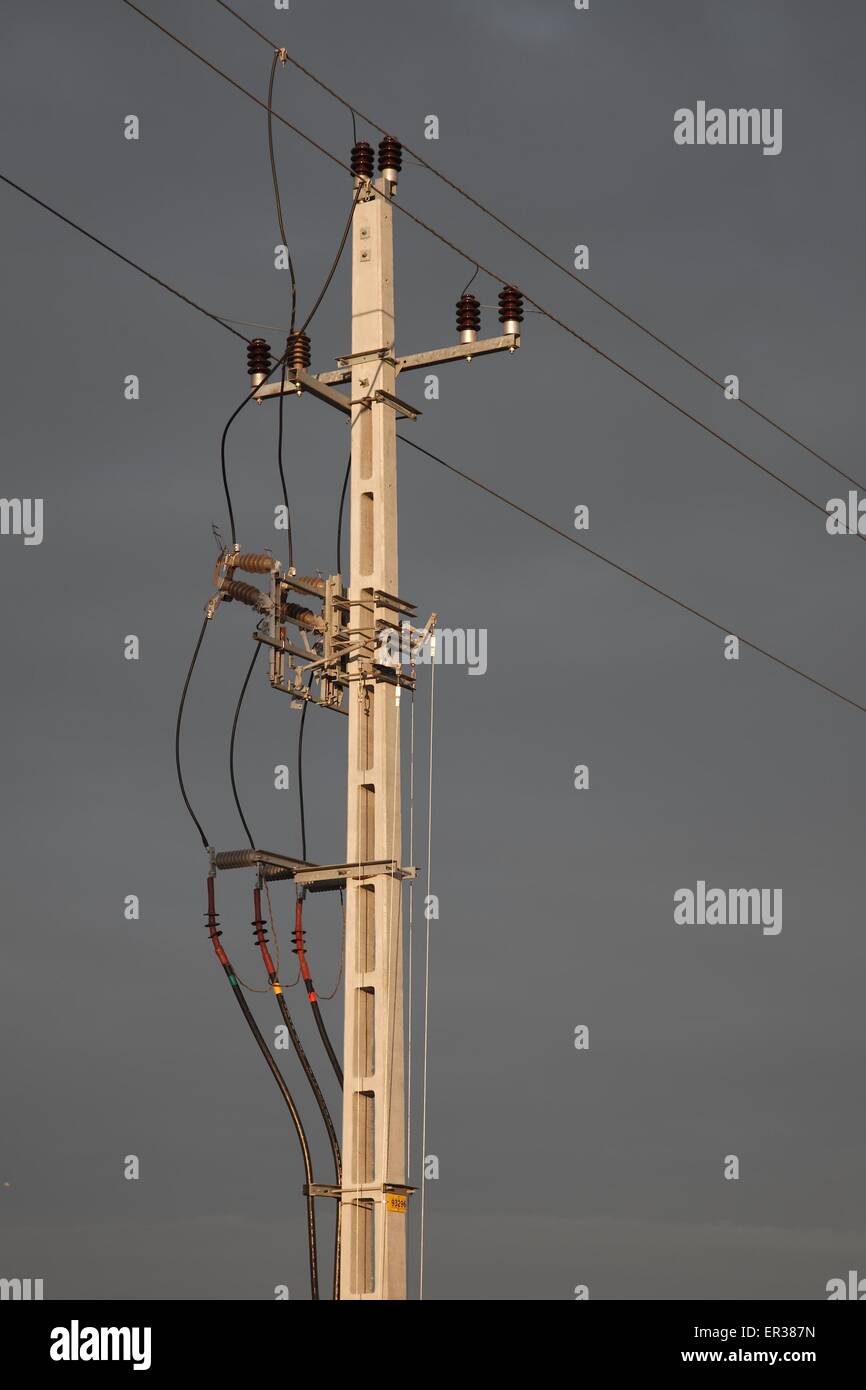 Small electricity pylon power lines hi-res stock photography and images ...