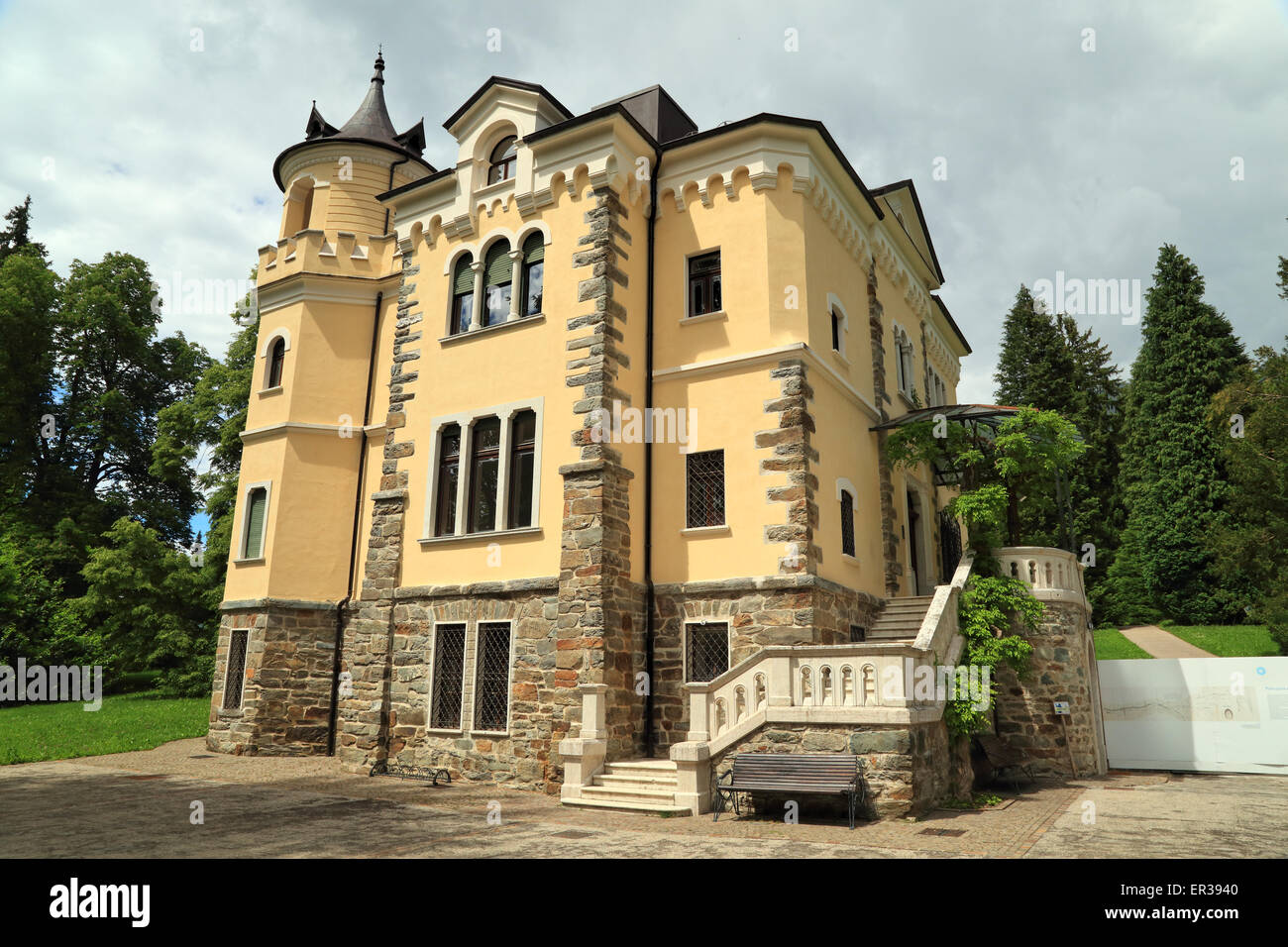 Villa Paradiso nel Parco di Levico Terme, Trentino-Alto Adige region, Italy Stock Photo