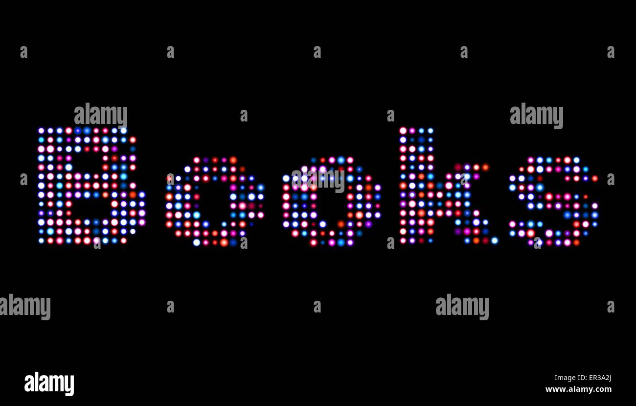 Books led text Stock Photo - Alamy