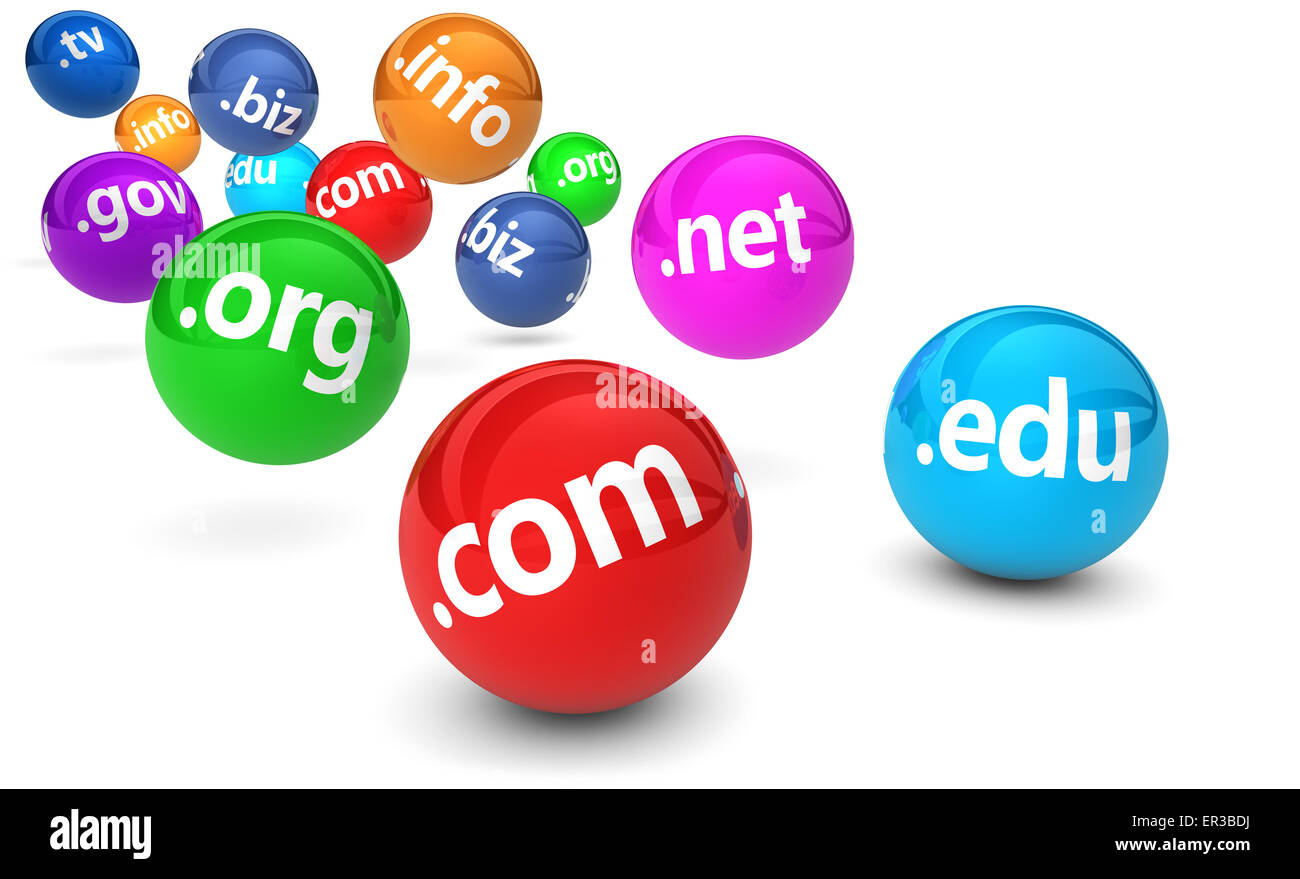site and domain names web concept with domains sign and