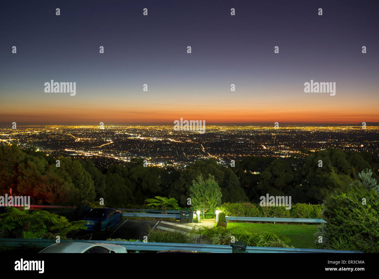 Night shot from Sky High Mt Dandenong, Victoria, Australia Stock Photo Alamy