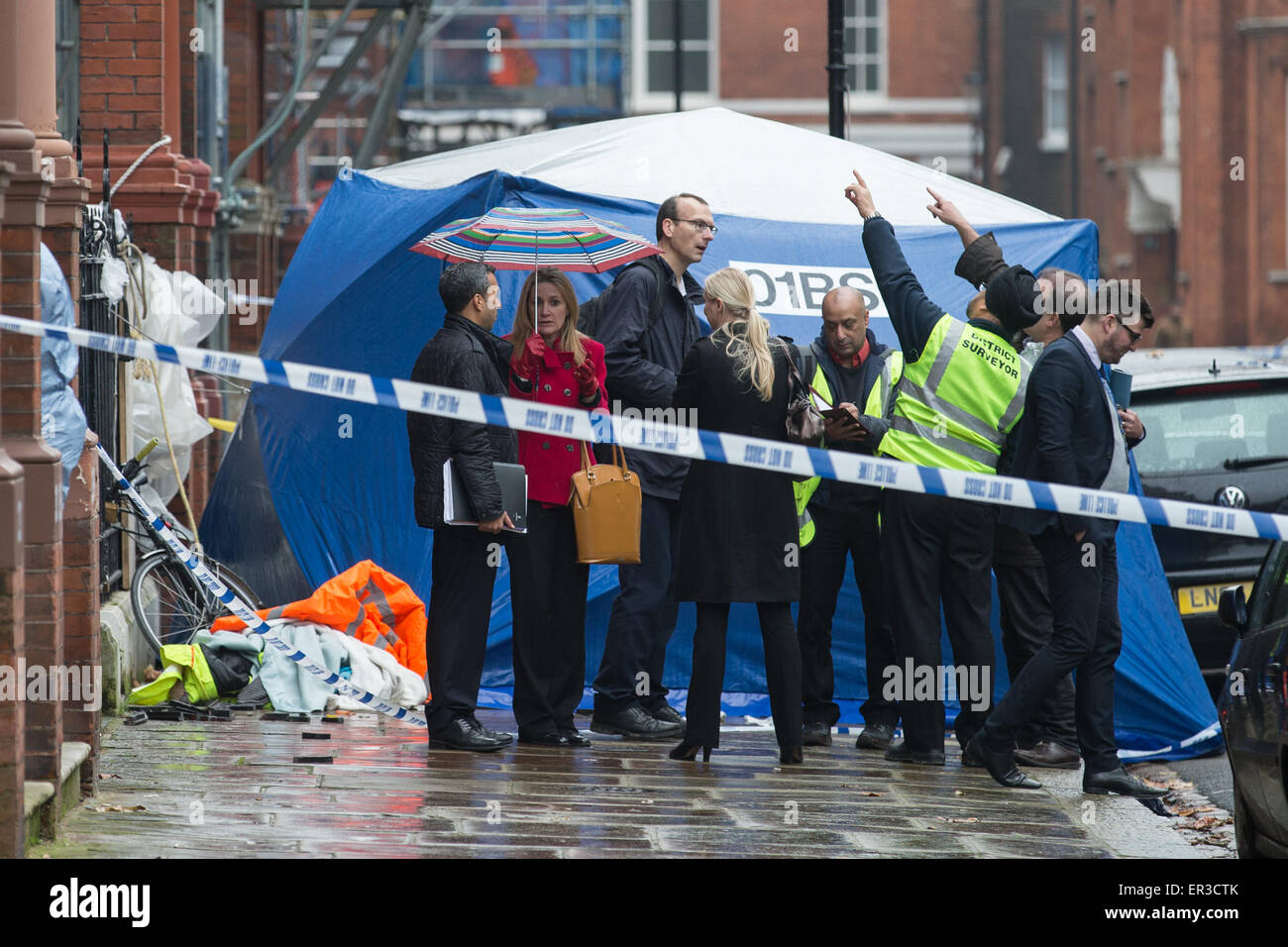 A balcony collapse at Cadogan Square in Knightsbridge, West London has