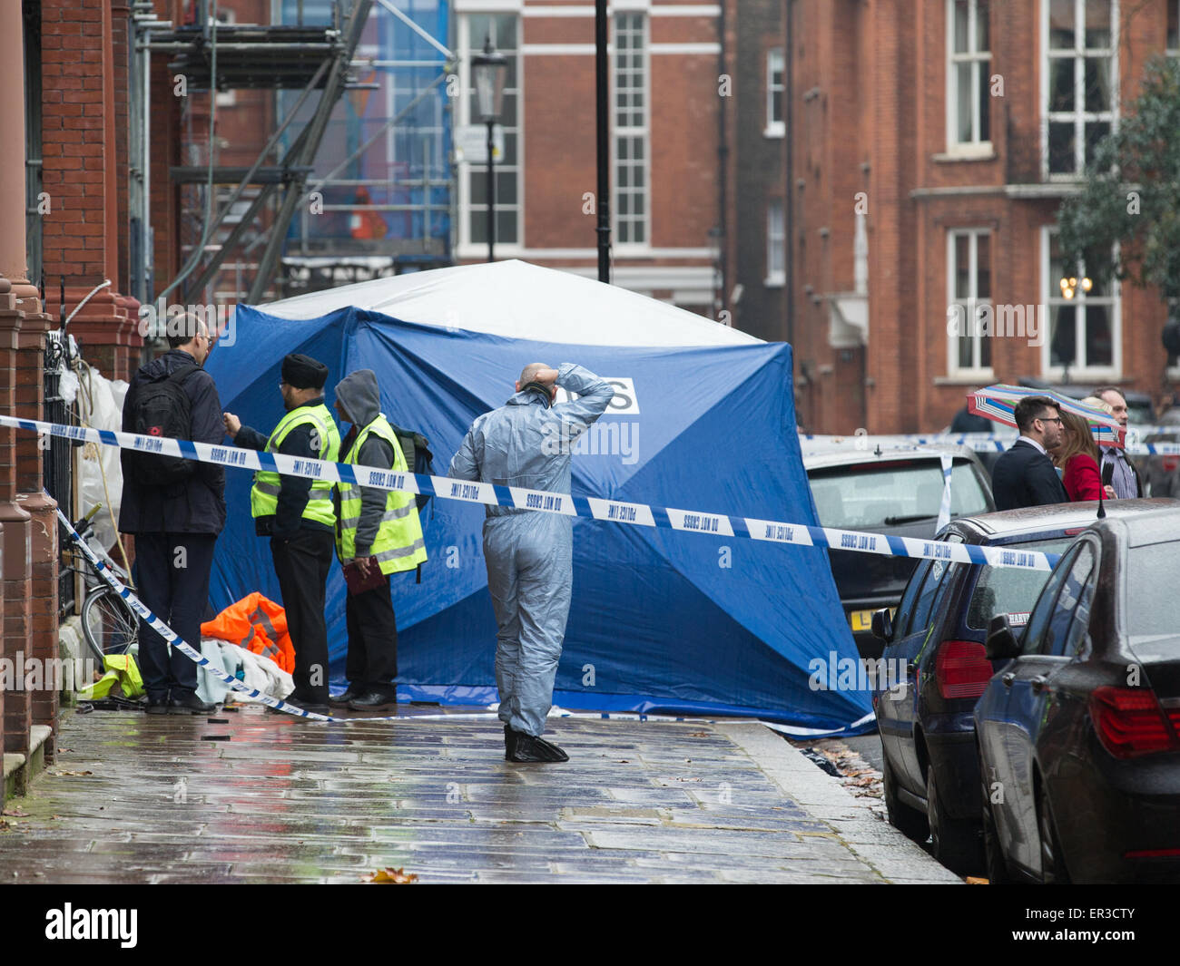 A balcony collapse at Cadogan Square in Knightsbridge, West London has