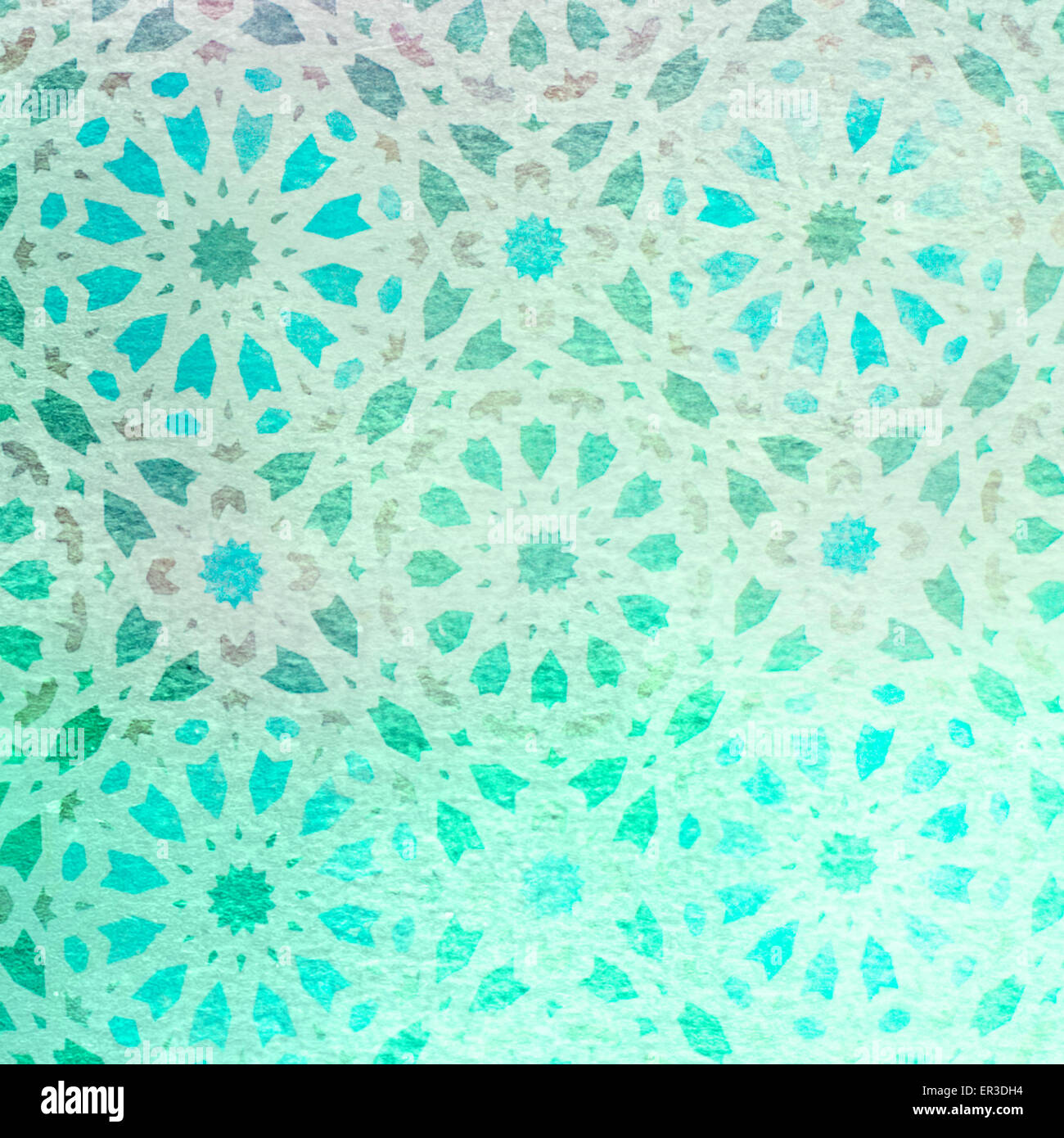 watercolored mosaic design - - textured paper background Stock Photo ...