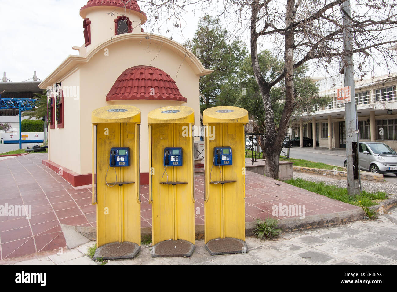 Phone Booth Greece High Resolution Stock Photography and Images - Alamy