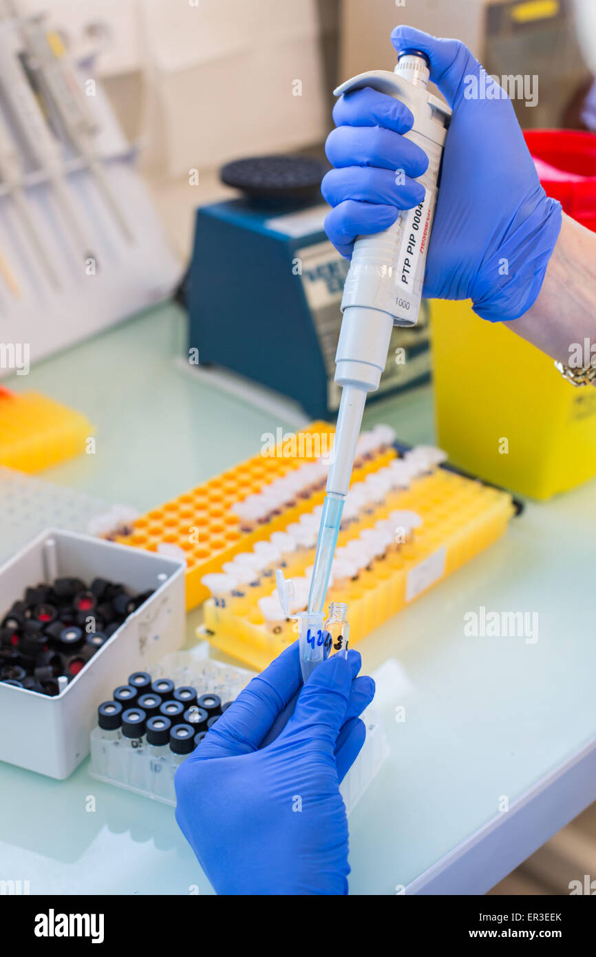 HRT rate research and cannabis assay in serum as part of a forensic analysis. Stock Photo