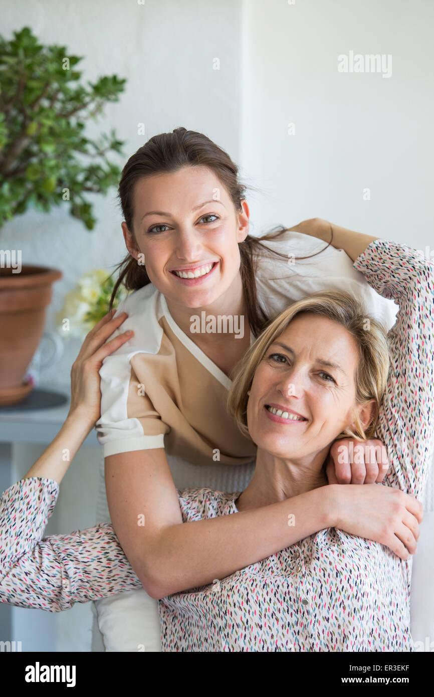 Young woman and her mother. Stock Photo