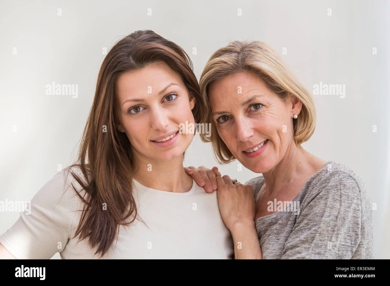 Young woman and her mother. Stock Photo