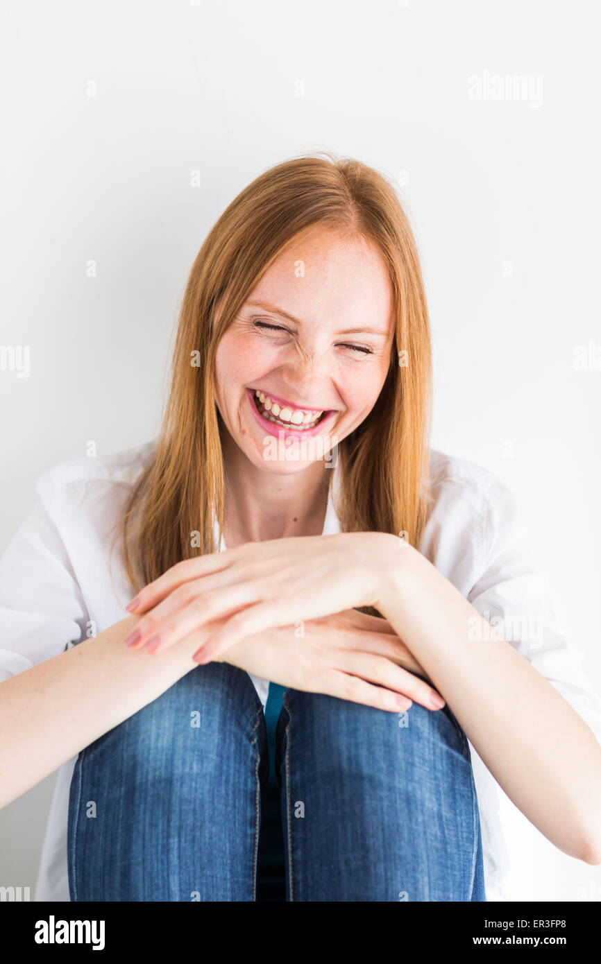 Laughing woman. Stock Photo