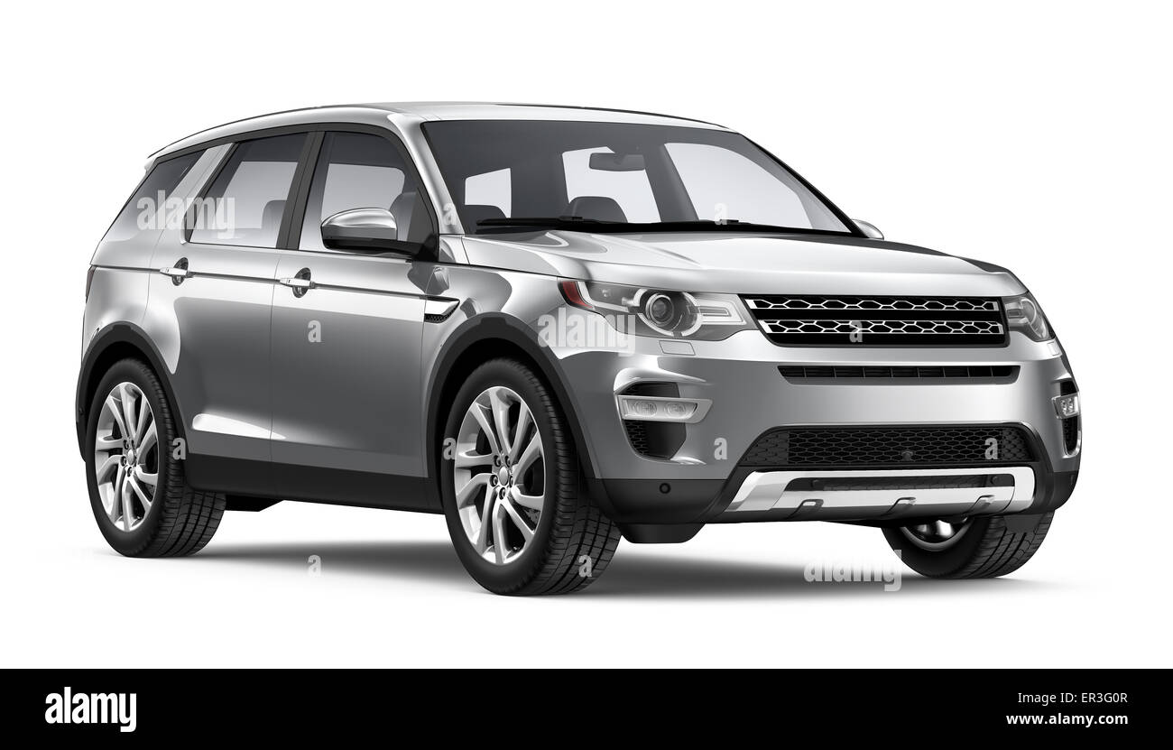 MODERN SILVER SUV CAR Stock Photo - Alamy