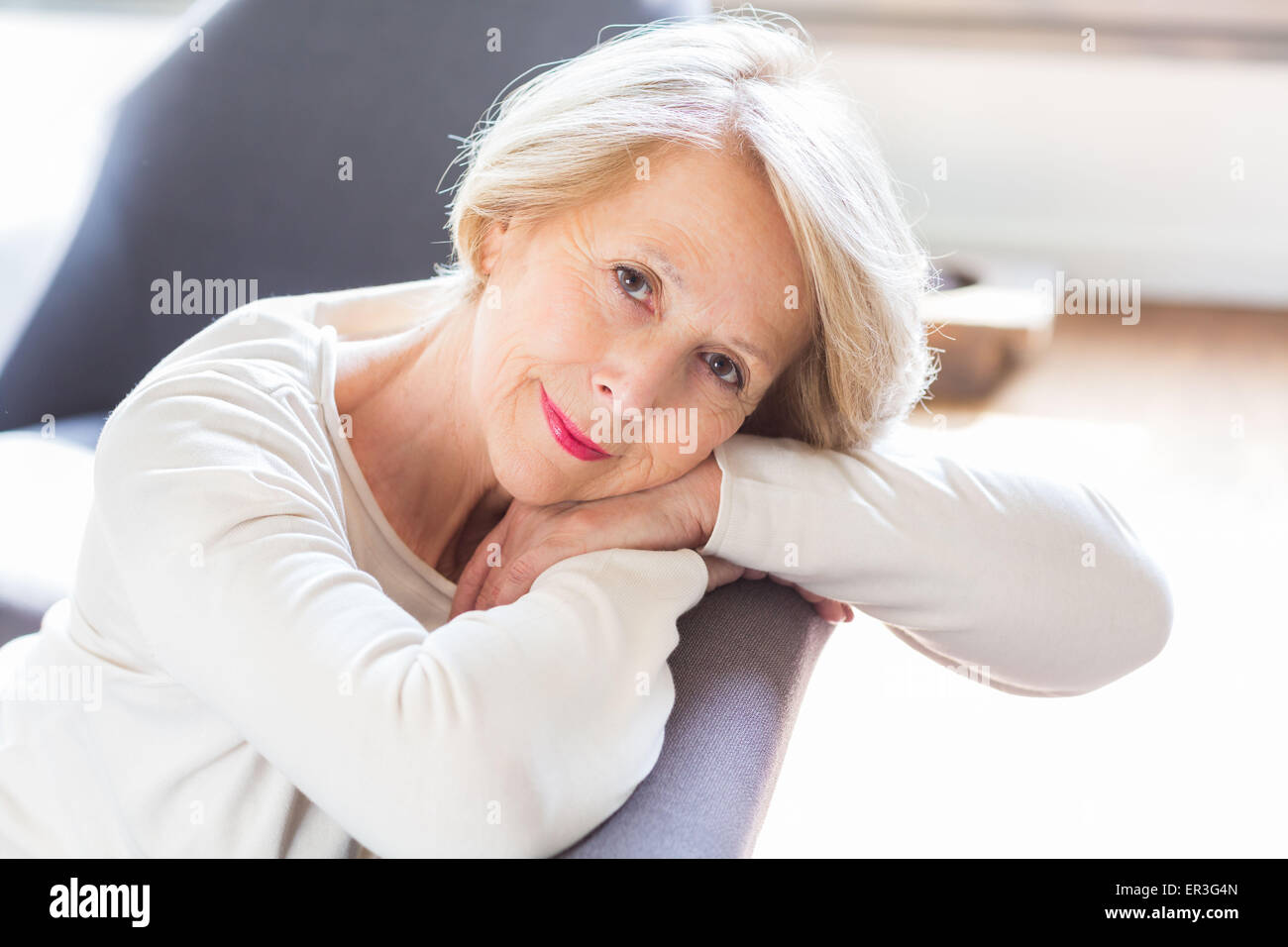 Senior woman portrait. Stock Photo