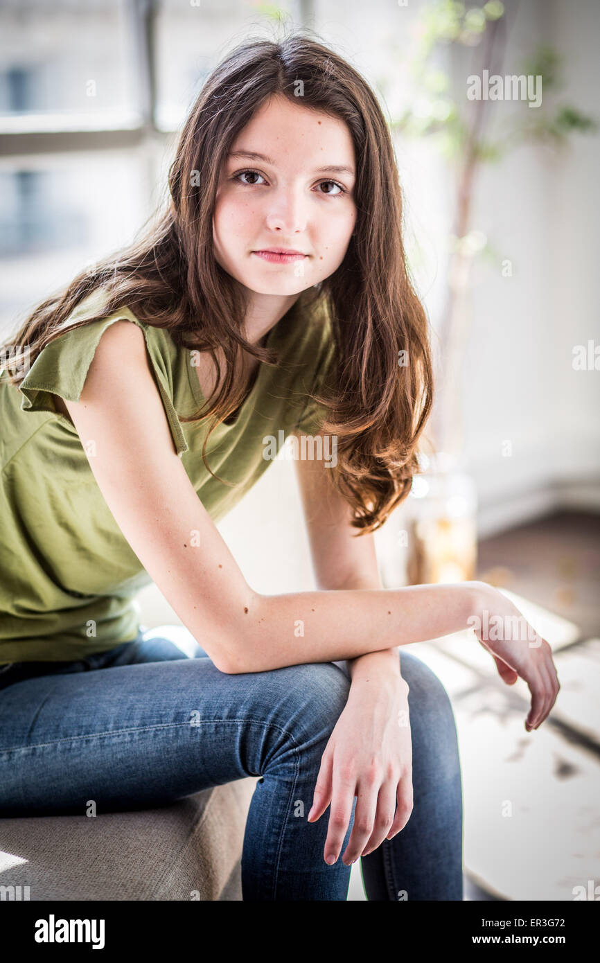 Portrait of a teenage girl. Stock Photo
