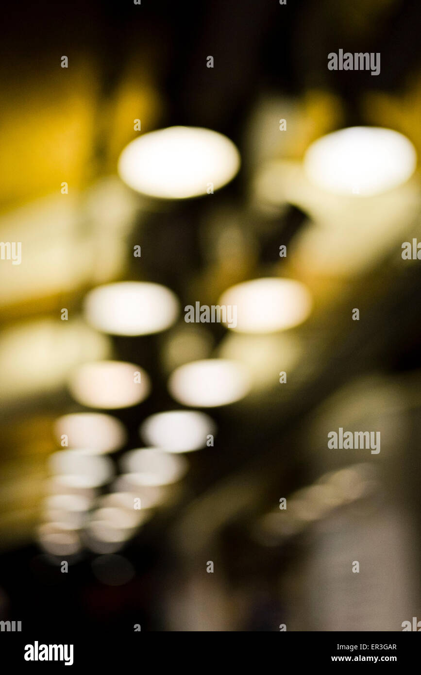 Blurred outdoor lighting Stock Photo