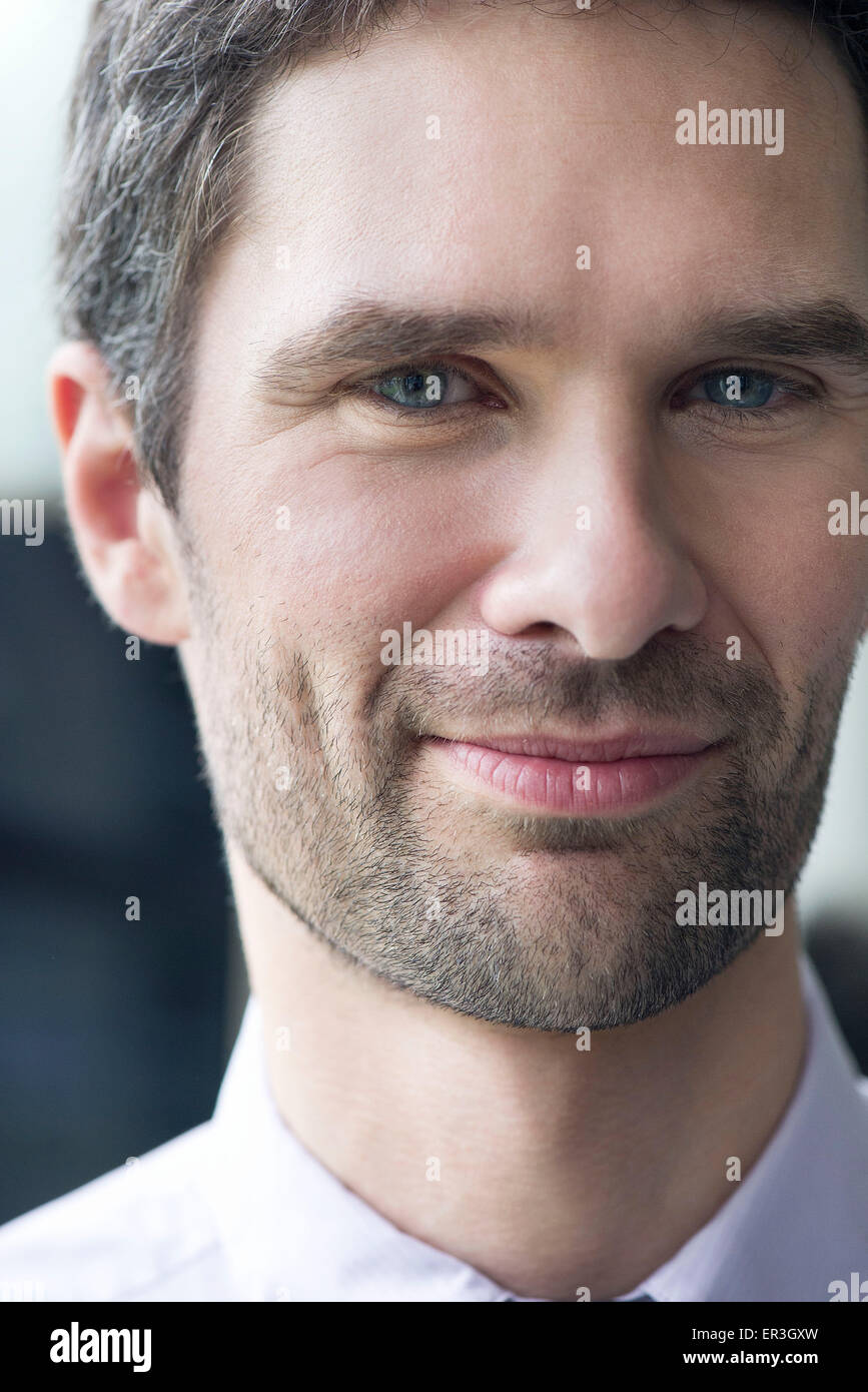 Handsome Man Age 35 Smiling High Resolution Stock Photography And Images Alamy
