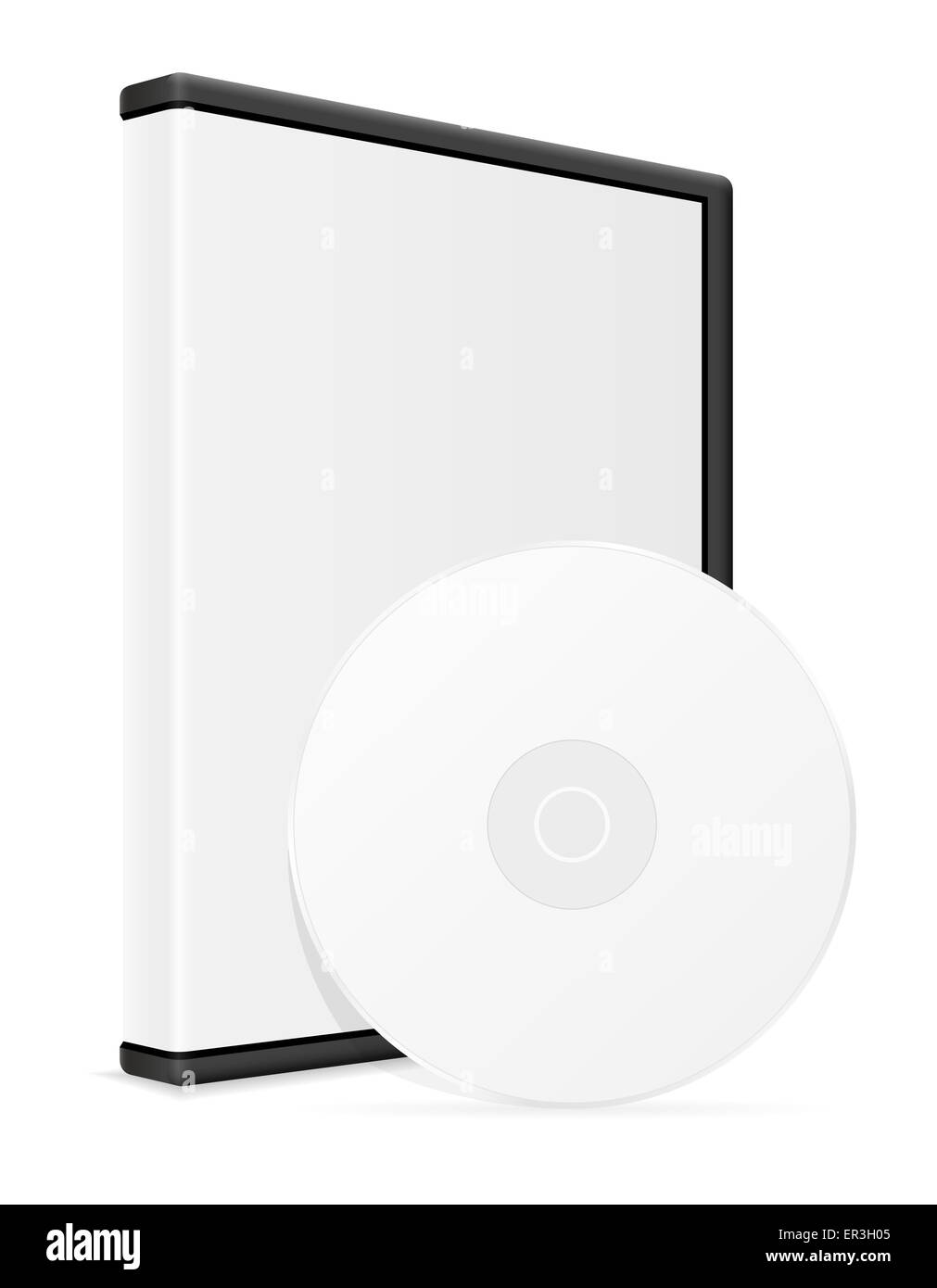 cd and dvd bisk box case packing illustration isolated on white