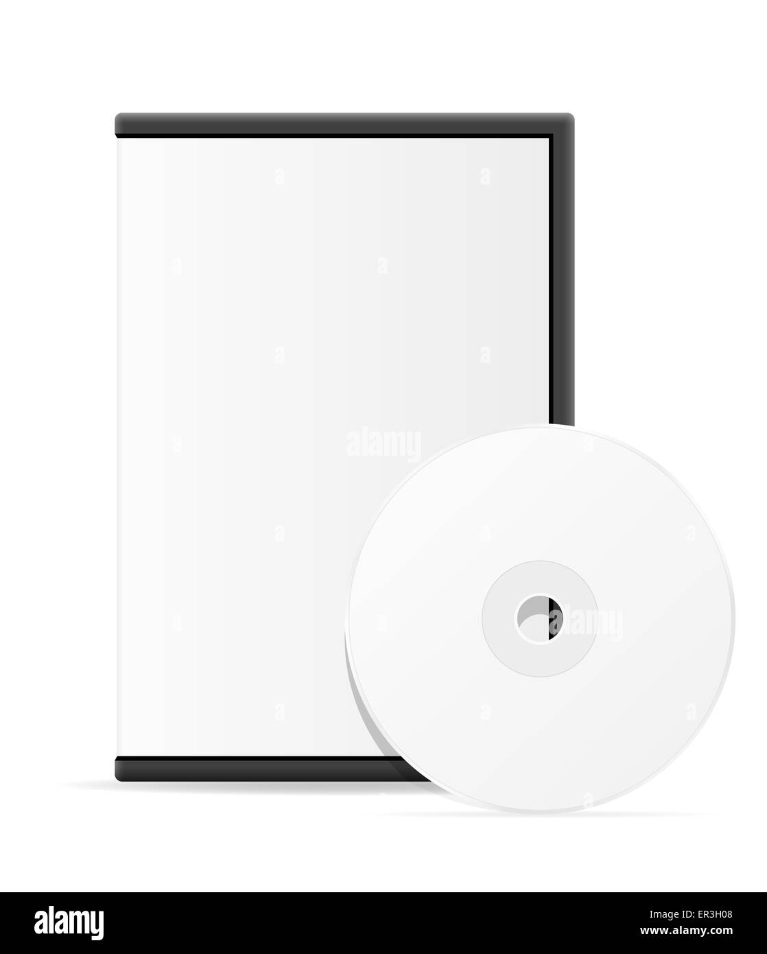 cd and dvd bisk box case packing illustration isolated on white