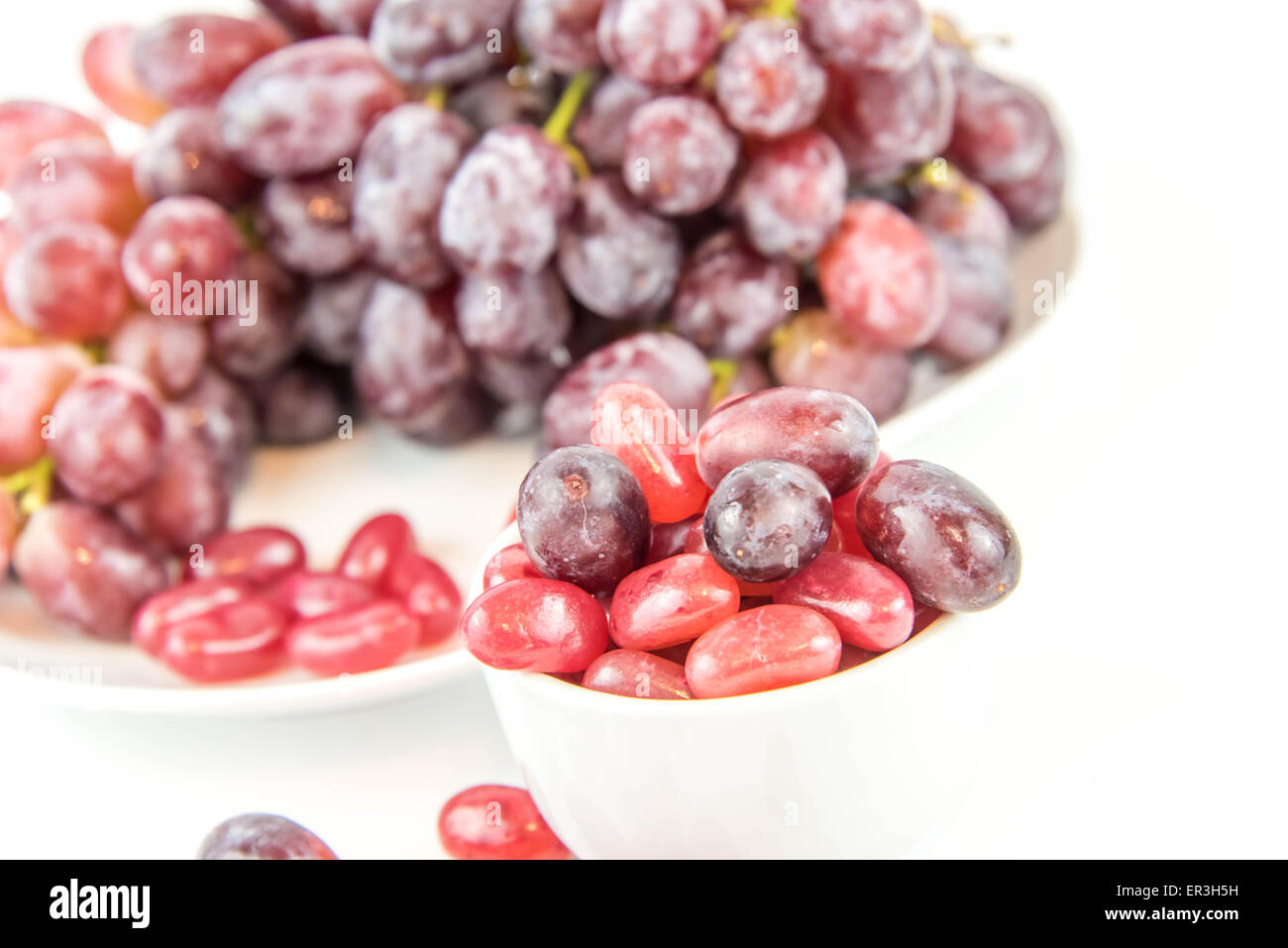 purple grapes vs purple jelly beans snack decision between healthy