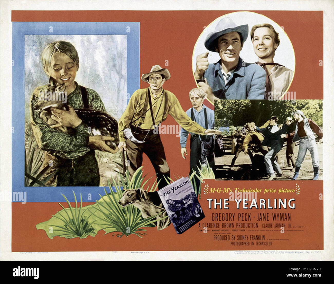 The yearling movie poster stock photo alamy