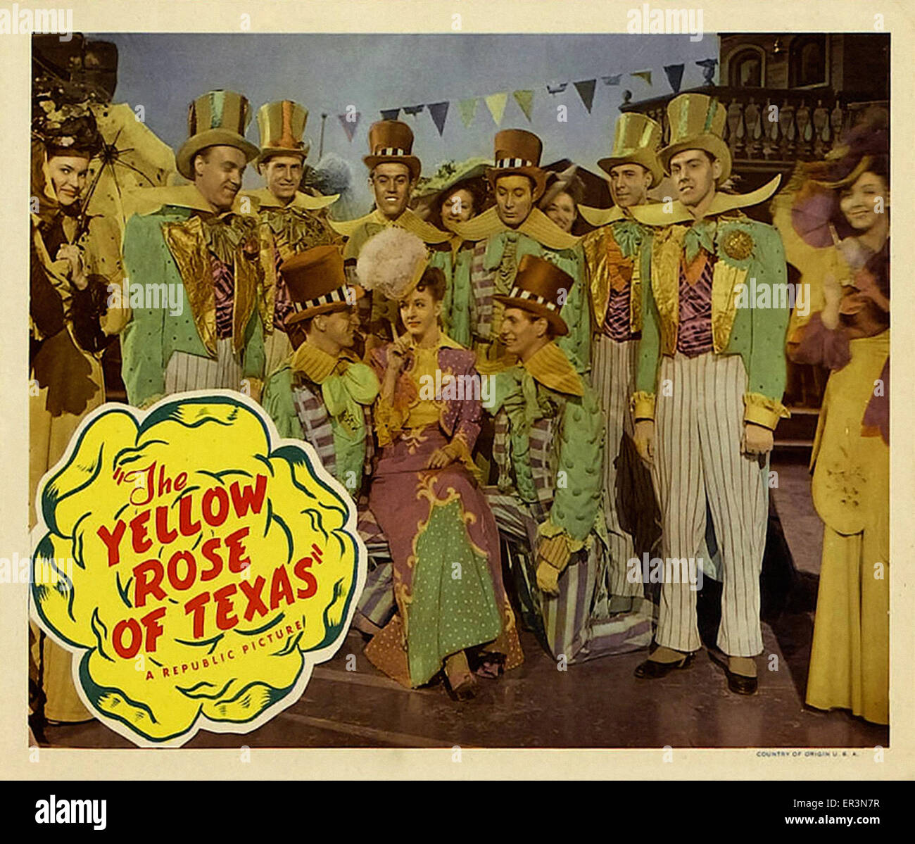 The Yellow Rose of Texas Movie Poster Stock Photo Alamy