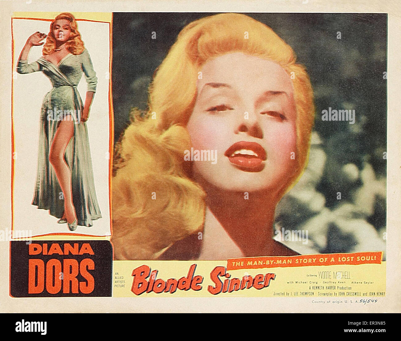 Yield To The Night Movie Poster Stock Photo Alamy