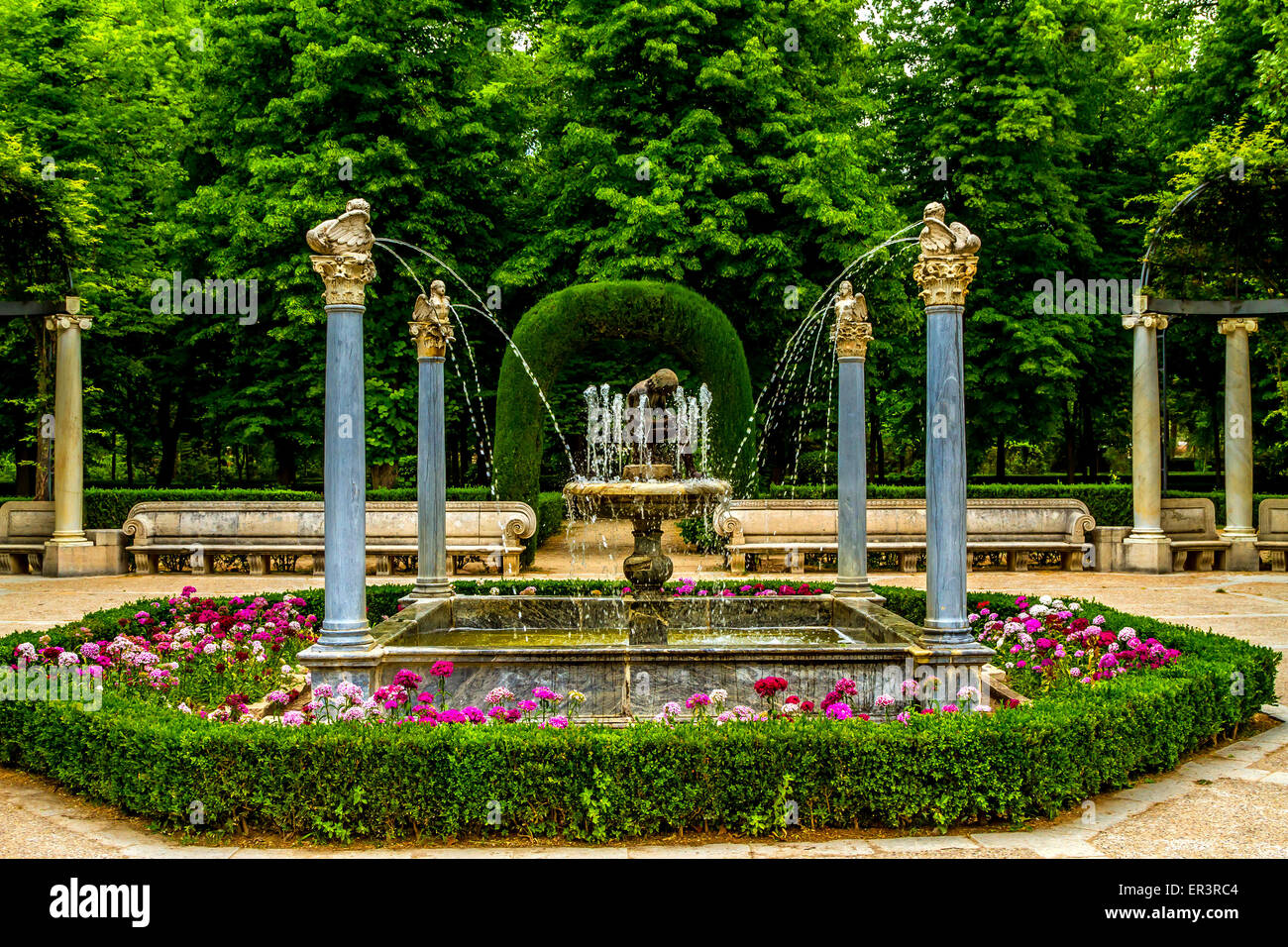 Gardens of the Royal Palace of Aranjuez, Madrid, Spain Stock Photo