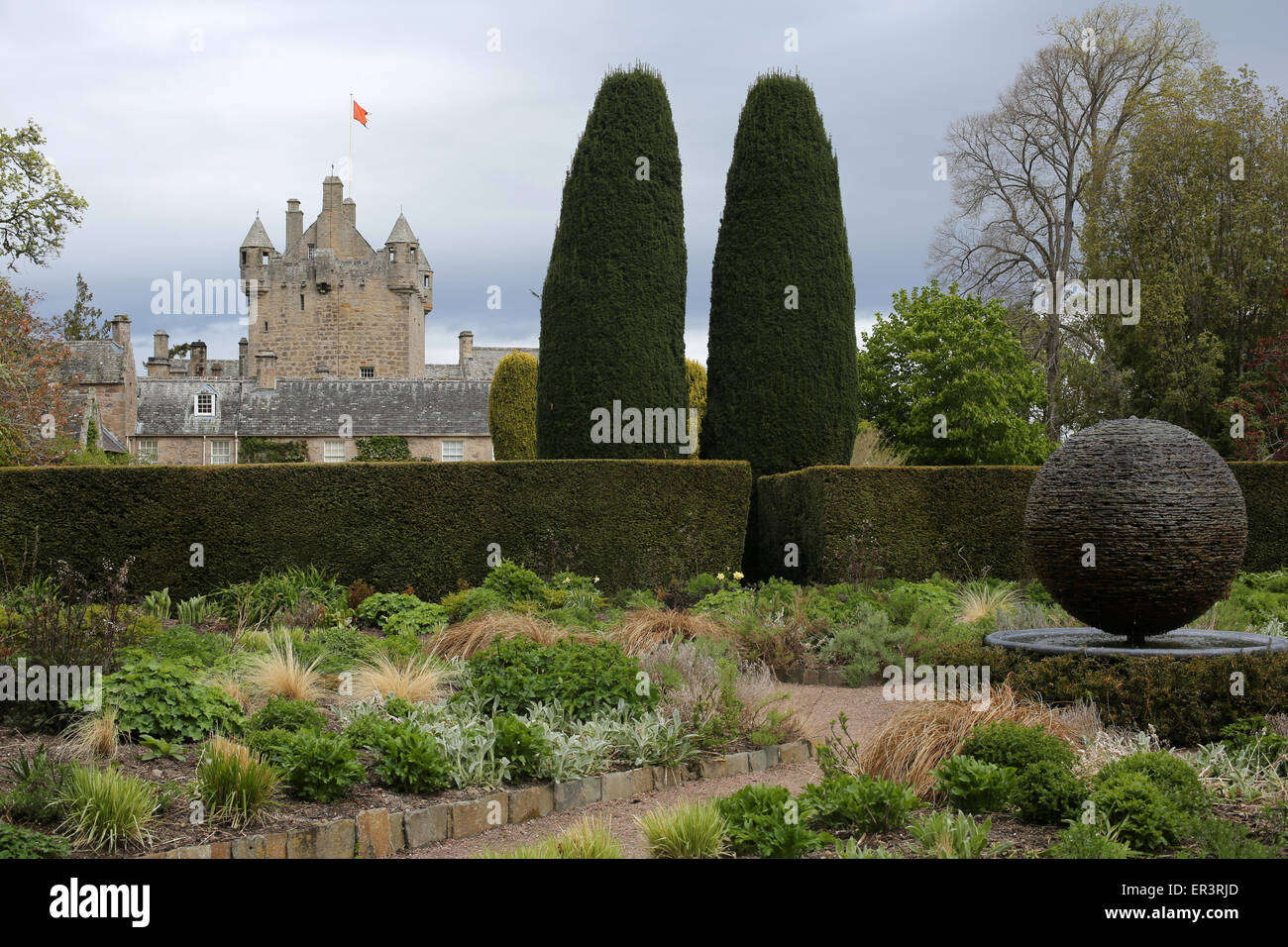 Cawdor Castle viewed from the gardens - Nairn - Highlands - Scotland - UK Stock Photo