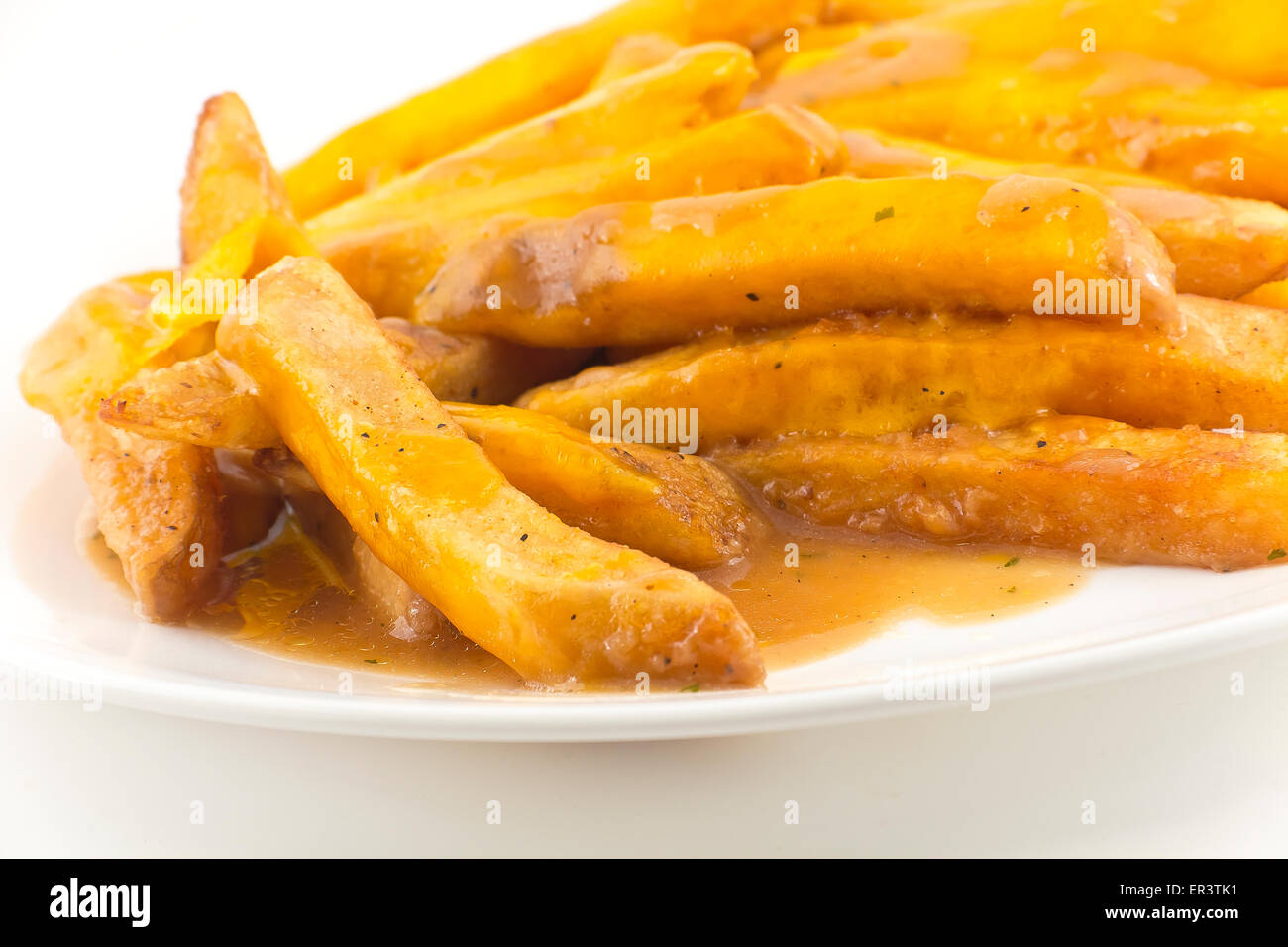 Hearty gravy and cheddar cheese disco fries Stock Photo Alamy