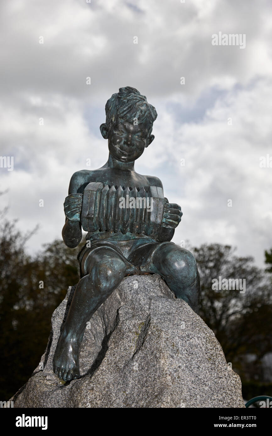 Johnny the jig sculpture in holywood county down northern ireland stock