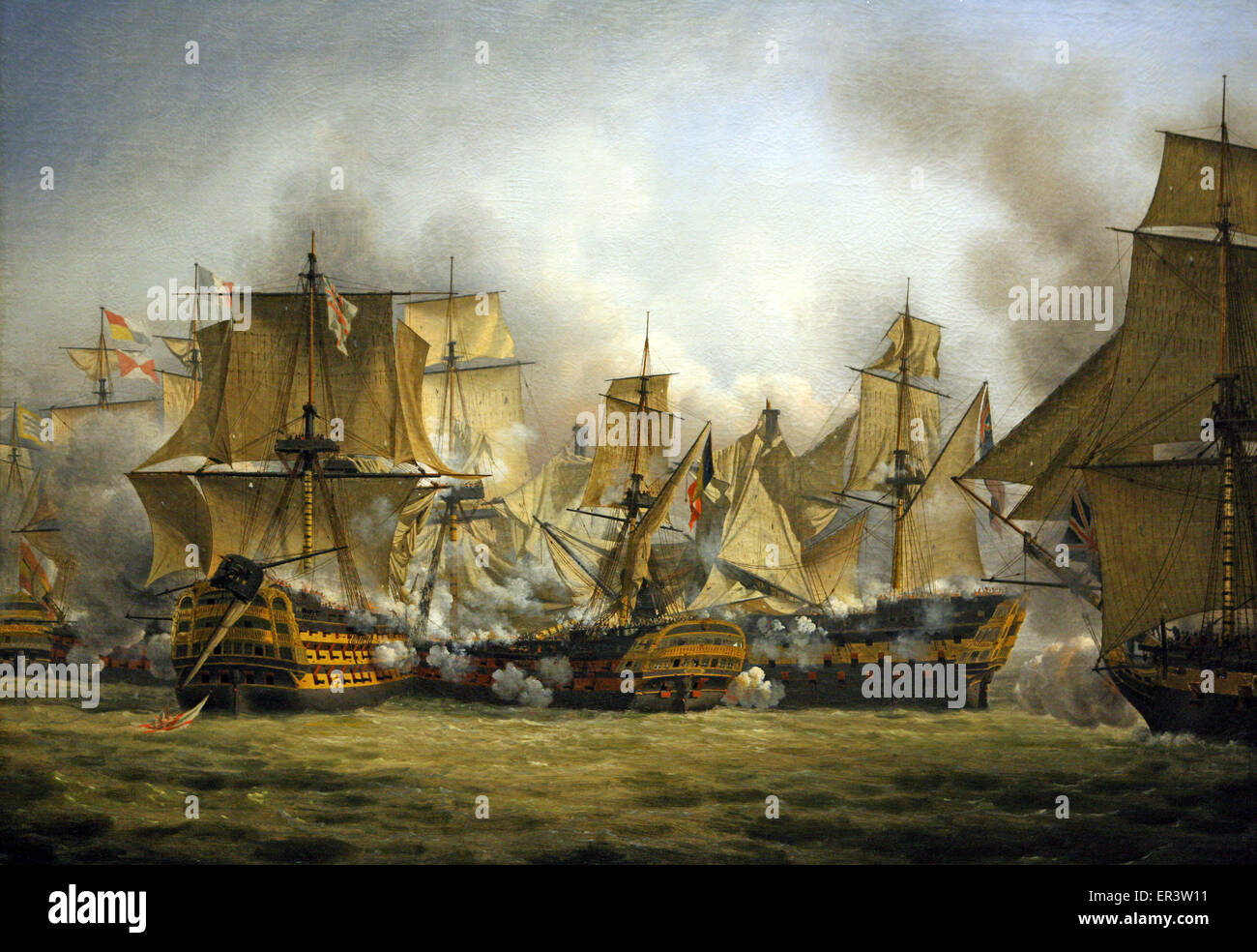 Battle  of Trafalgar 1805 Stock Photo