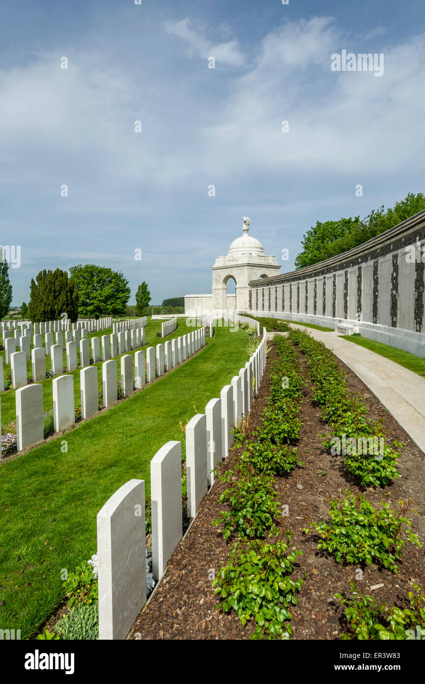 Tyne Cot Military Cemetery Stock Photo