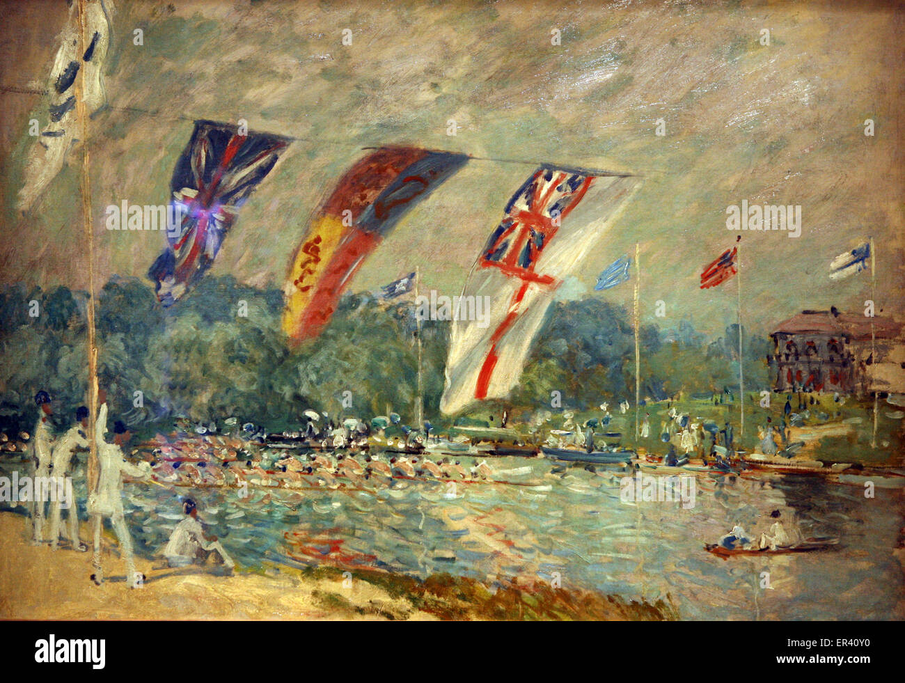 Alfred Sisley - Regatta in Molesey Stock Photo