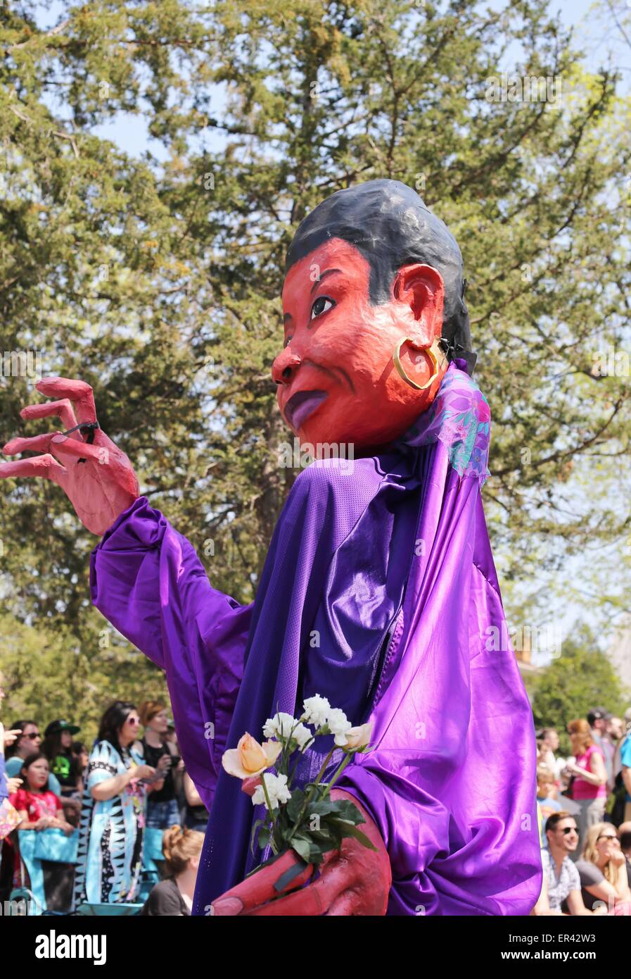 A giant puppet in the May Day parade in Minneapolis, Minnesota Stock