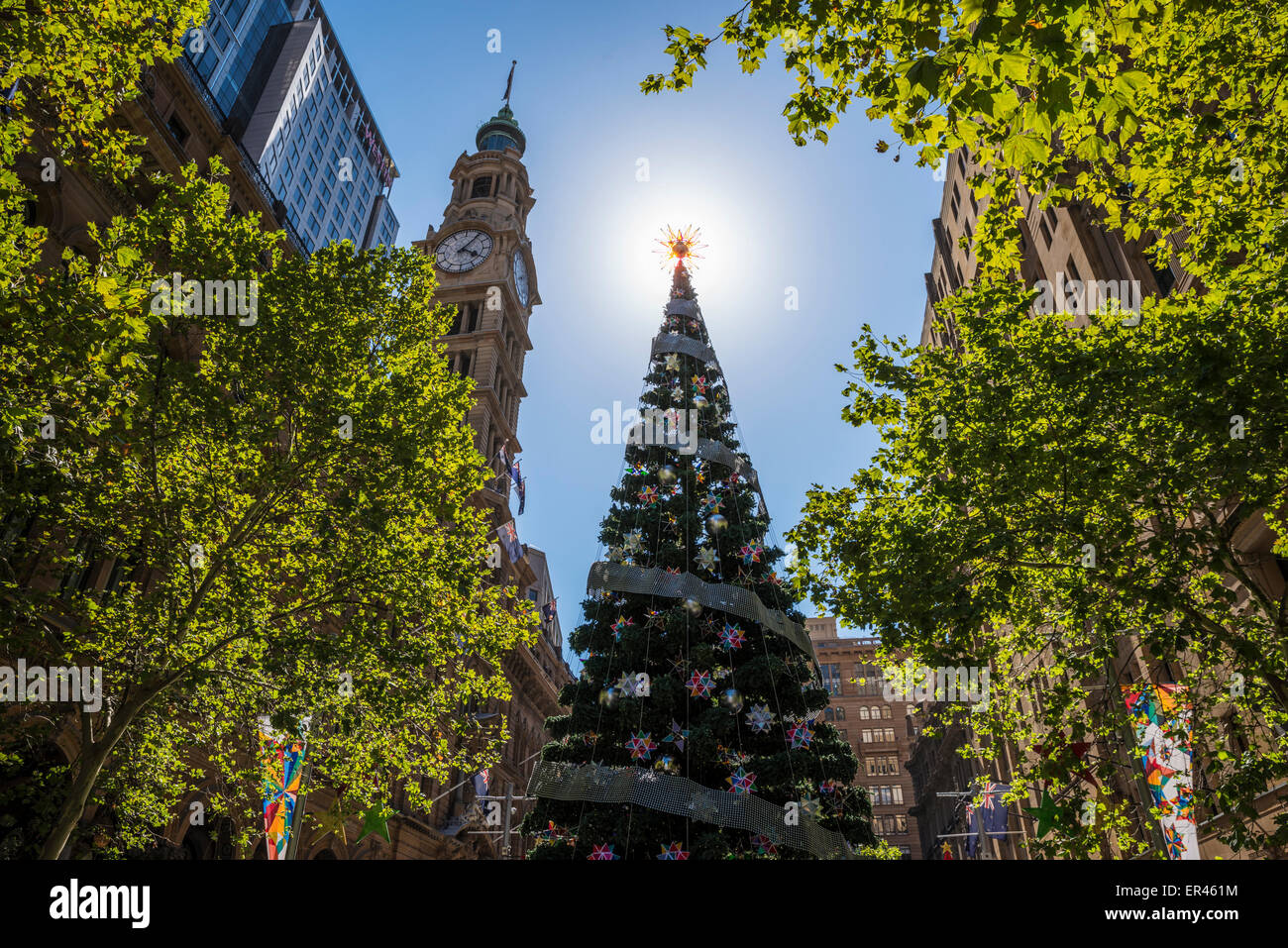 Martin Place Sydney Christmas tree Stock Photo