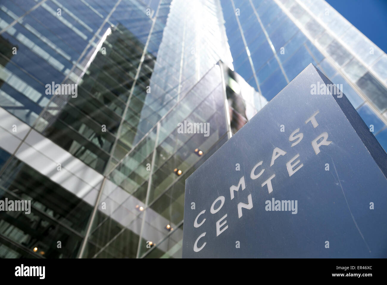 The headquarters of the Comcast Corporation in downtown Philadelphia, Pennsylvania. Stock Photo