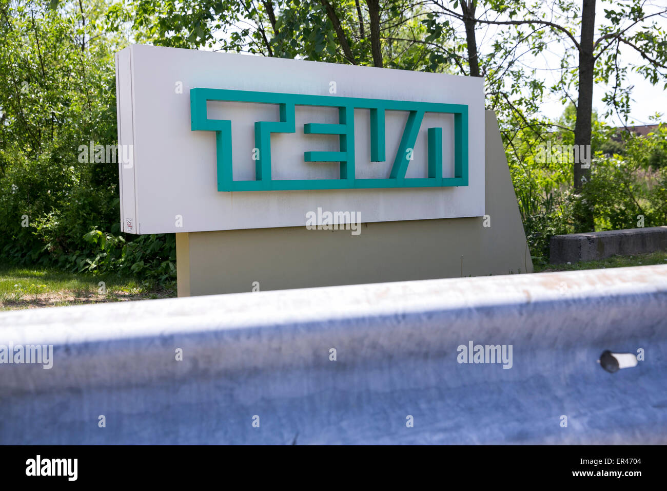 A logo sign outside of a facility operated by Teva Pharmaceutical  Industries in North Wales, Pennsylvania Stock Photo - Alamy