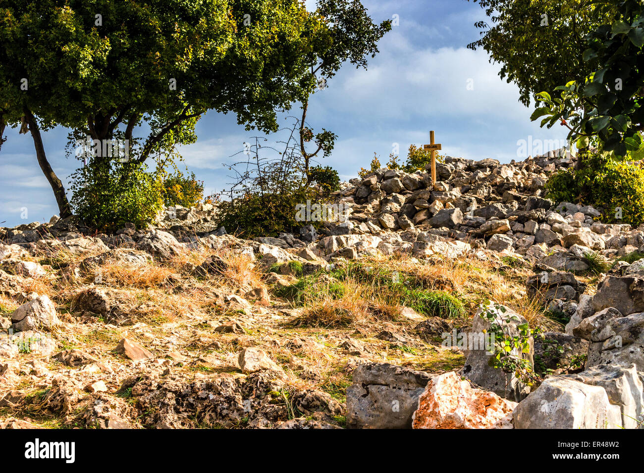 Views of the Krizevac Mountain in Medjugorje in Bosnia ed Erzegovina