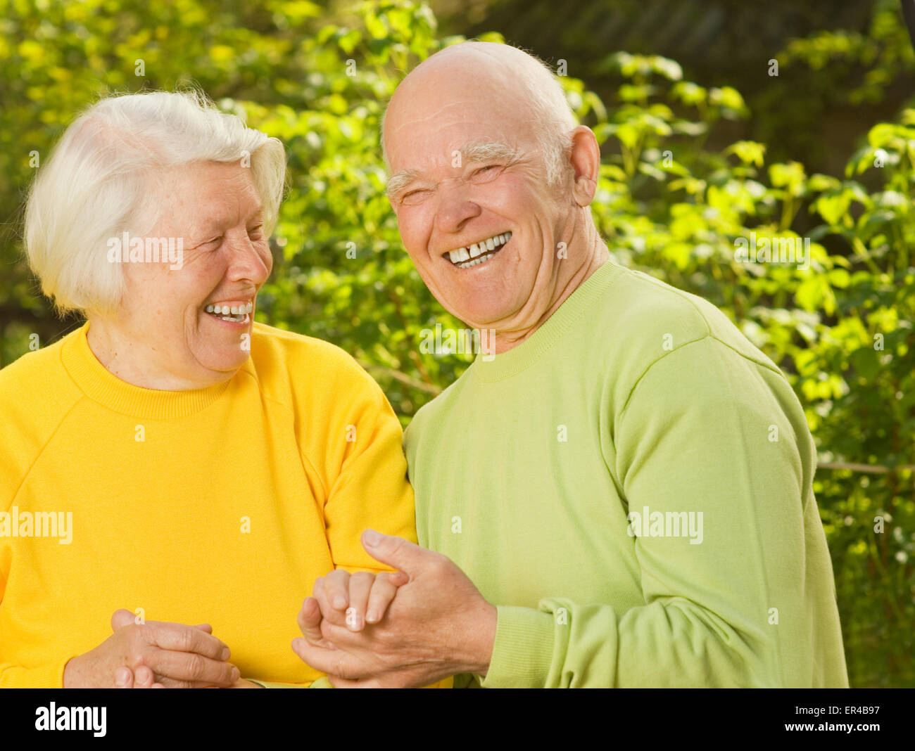 Happy senior couple in love outdoors Stock Photo - Alamy