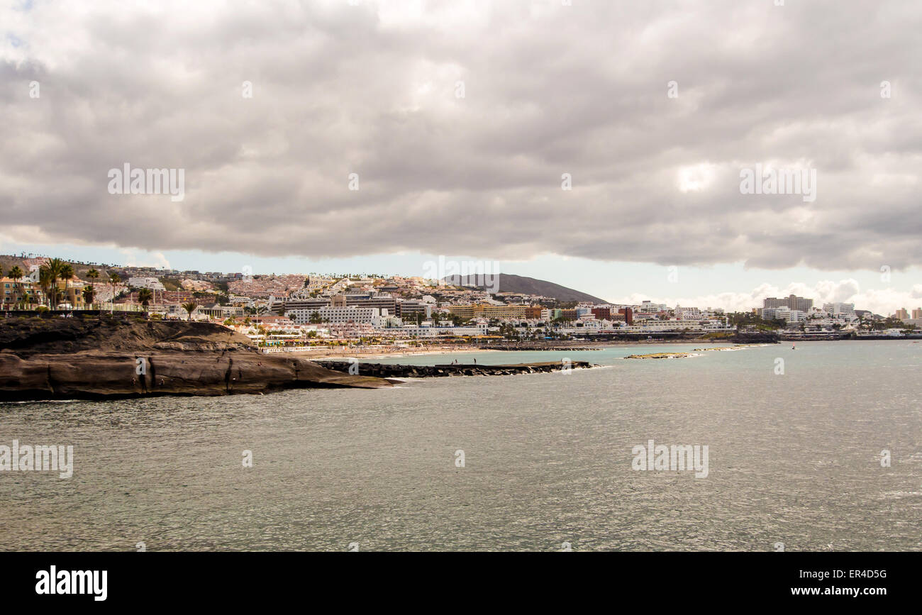 Playa de Las Americas in Tenerife Stock Photo