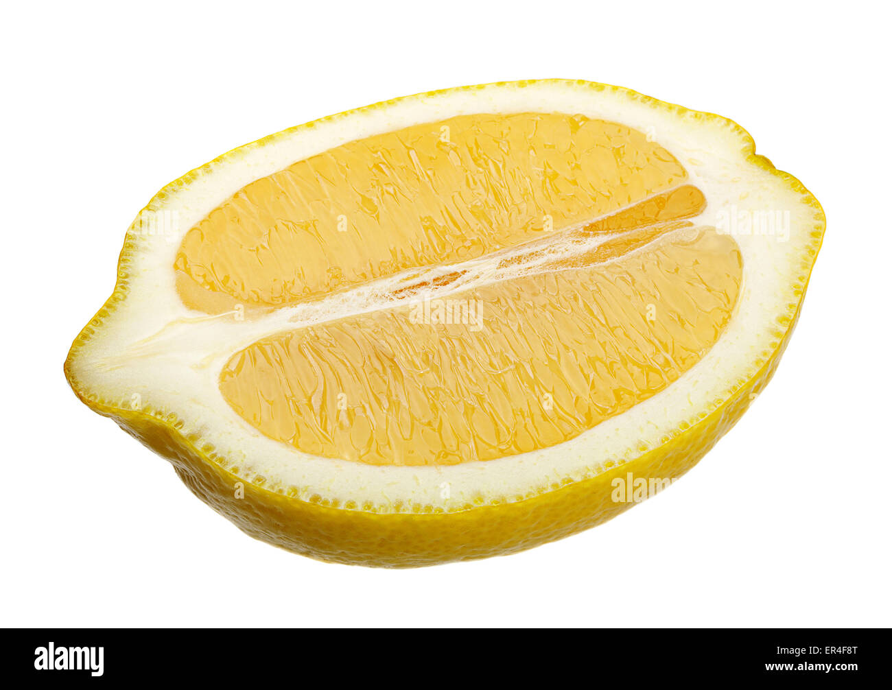 Lemon citrus fruit slice isolated on white background Stock Photo - Alamy