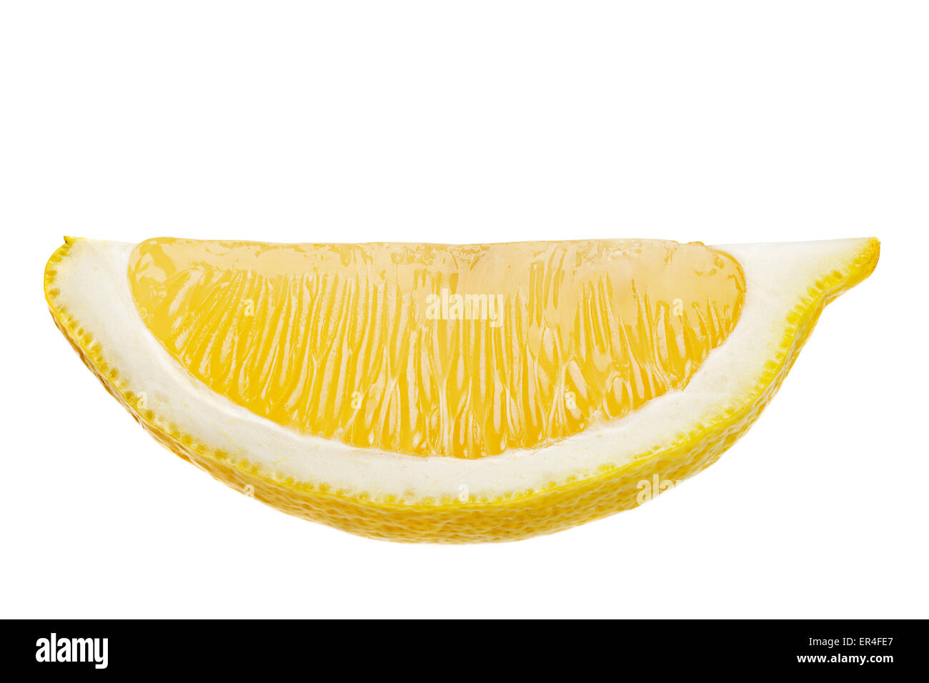 Lemon citrus fruit slice isolated on white background Stock Photo - Alamy