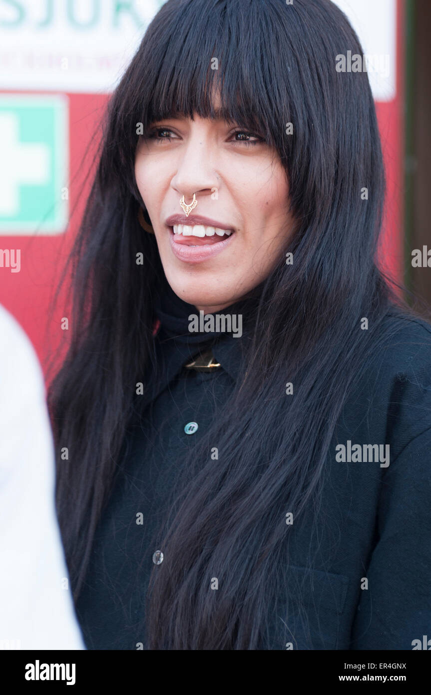 Stockholm, Sweden, 24 th May, 2015. Singer and artist  Loreen at Childhood Day at Grona Lund. © Barbro Bergfeldt/Alamy Live News Stock Photo