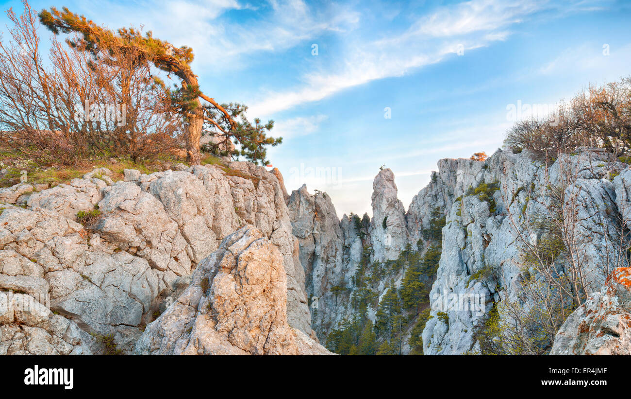 Amazing cliffs of Crimea, Ukraine Stock Photo