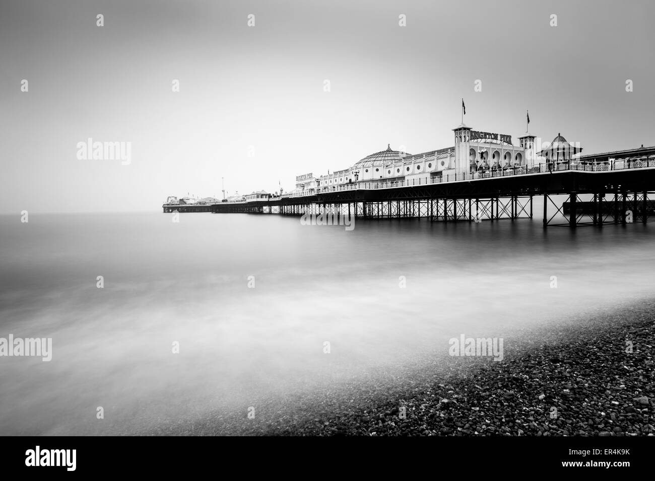 Brighton seafront view Black and White Stock Photos & Images - Alamy