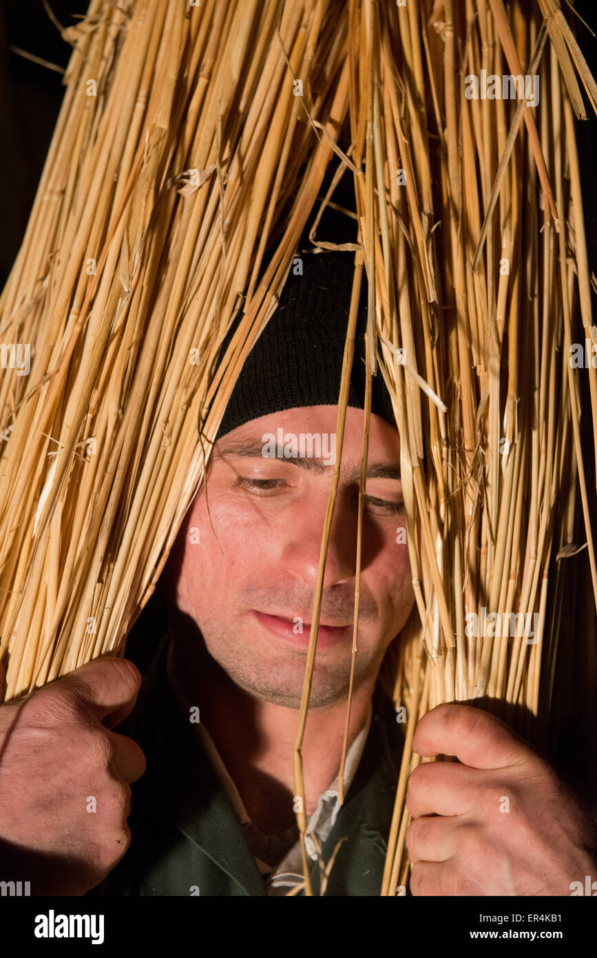 Schabmann beim Mitterndorfer Nikolospiel, Krungl, Steiermark, Salzkammergut, Austria Stock Photo