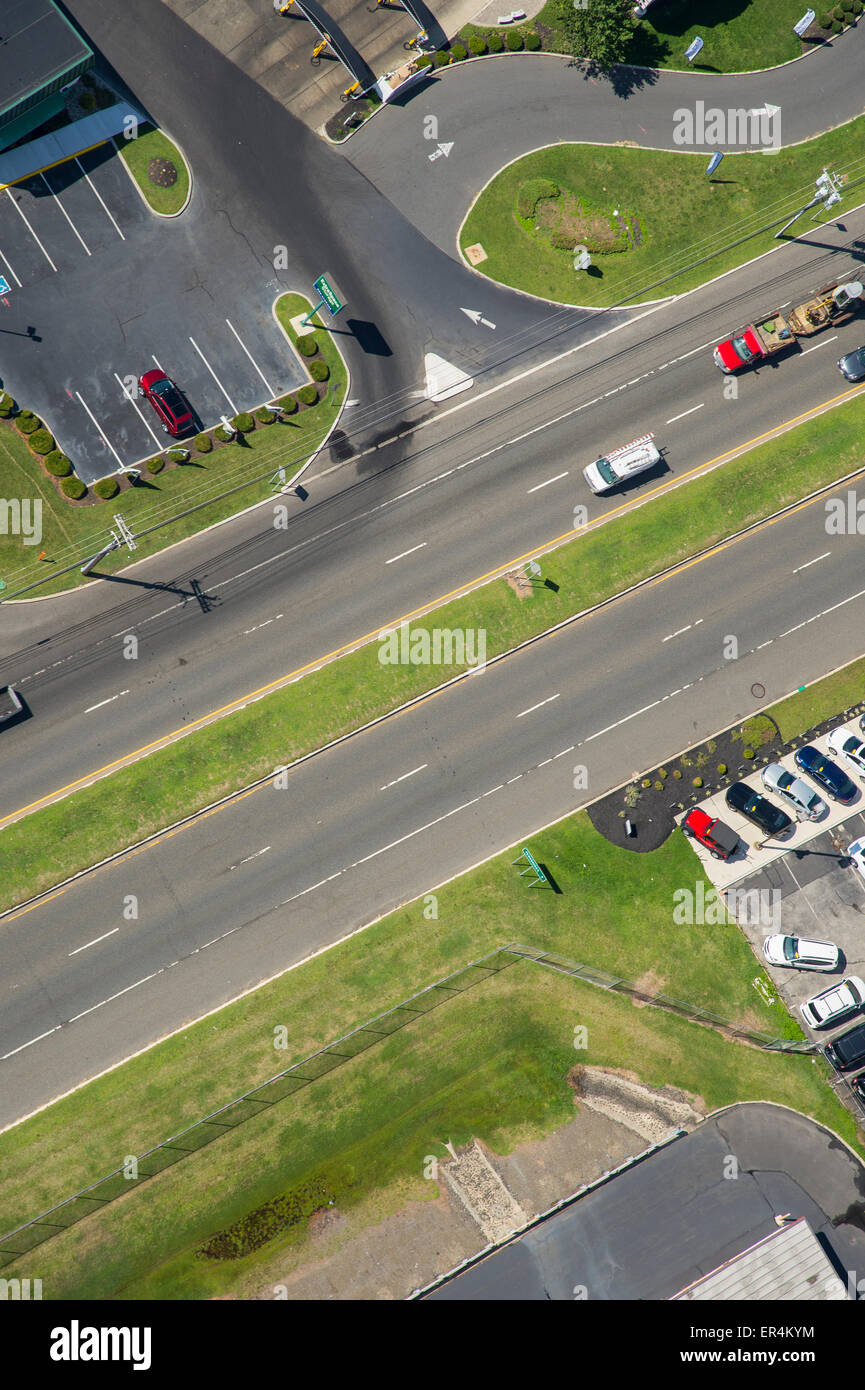 New Jersey Street View Aerial View Of Street Intersection, New Jersey, Usa Stock Photo - Alamy