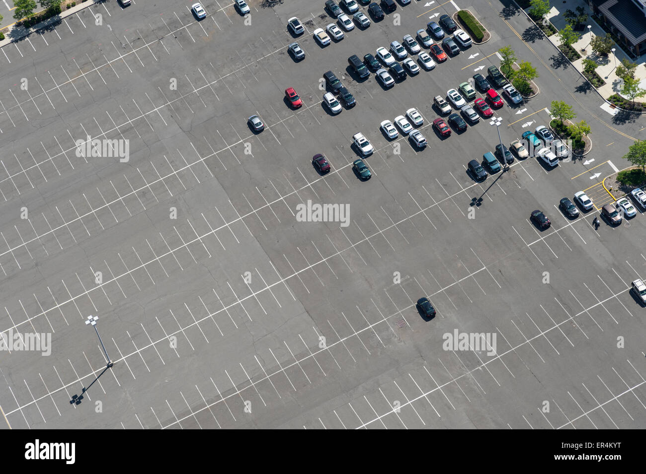 Aerial View Of Parking Lot Stock Photo Alamy