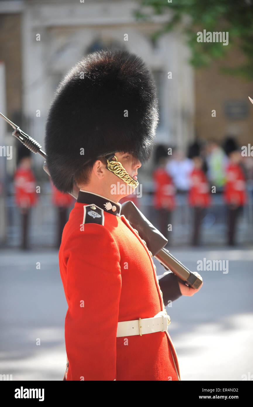 Whitehall, London, UK. 27th May 2015. The Queen attends the The State Opening of Parliament 2015. Credit:  Matthew Chattle/Alamy Live News Stock Photo